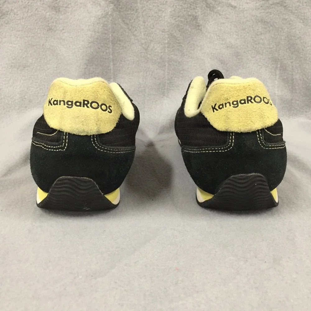 KangaROOS Womens Sneakers Black Yellow Side Pocket Shoes 10 BALU0259W-2004